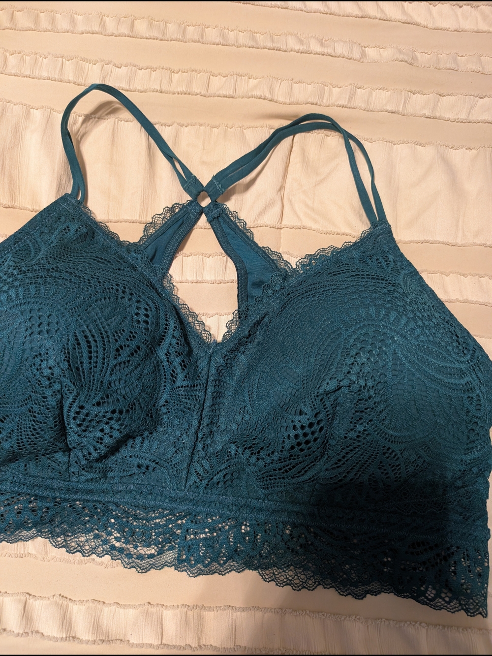 Maurices Teal Lace Racerback Bralette